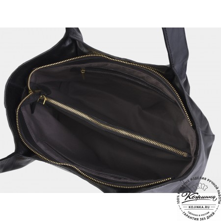 Женская кожаная сумка "Миранда" (чёрная)